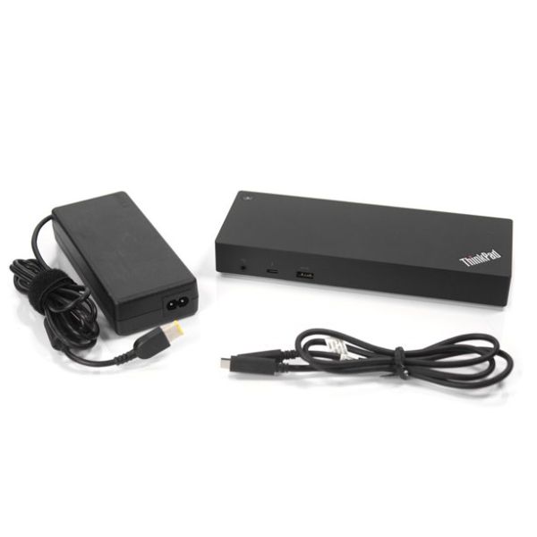 Laptop Docking Stations For Lenovo ThinkPad Lenovo ThinkPad Hybrid USB-C Docking Station (40AC) - 90W Power, Dual 4K Monitor Support, Used Condition With USB-A