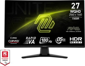 Monitor MSI MAG 274CQF 68,6 cm (27″) WQHD VA LED 180 Hz 1 ms ukrivljen